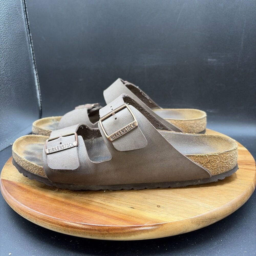 Birkenstock Arizona Birko-Flor Birkibuc Womens Size 10 Sandals EU41 Mocha Brown